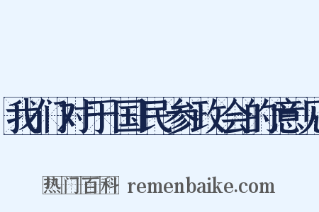 我们对于国民参政会的意见是什么意思的图片